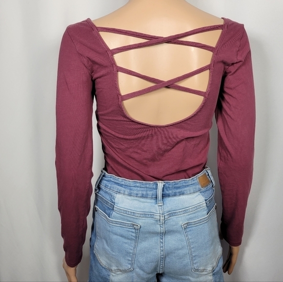 American Eagle Cotton Stretch Bodysuit in a Size Medium - Picture 6 of 12